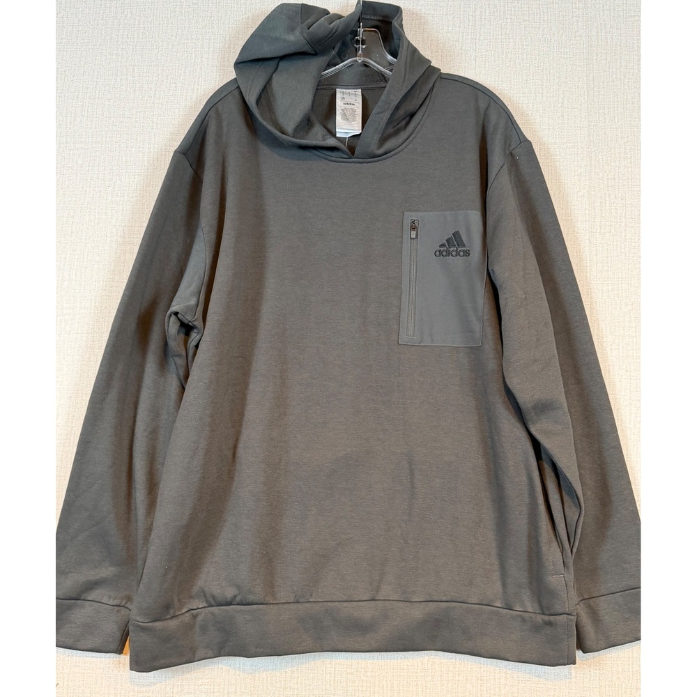 Adidas Mens Grey Six M Pocket Hoodie Pullover Sweatshirt •XL• Gorpcore Layering